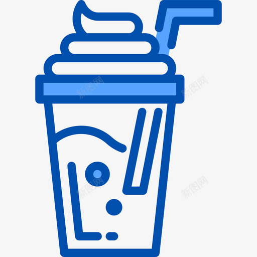 冰沙食品和饮料8蓝色图标svg_新图网 https://ixintu.com 冰沙 蓝色 食品和饮料8