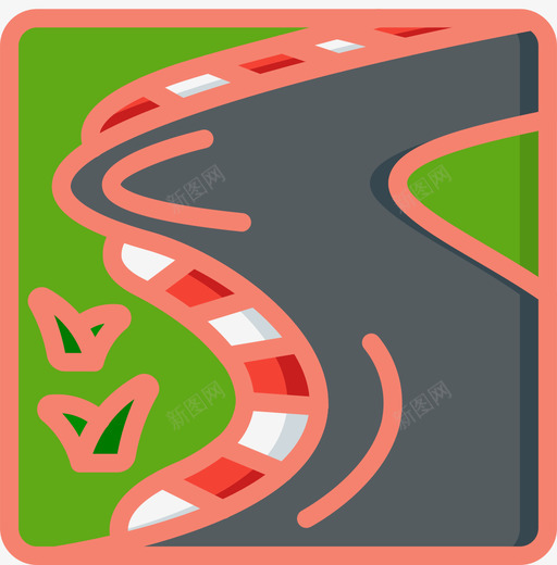 赛道赛车运动13线性颜色图标svg_新图网 https://ixintu.com 线性 赛车 赛道 运动 颜色