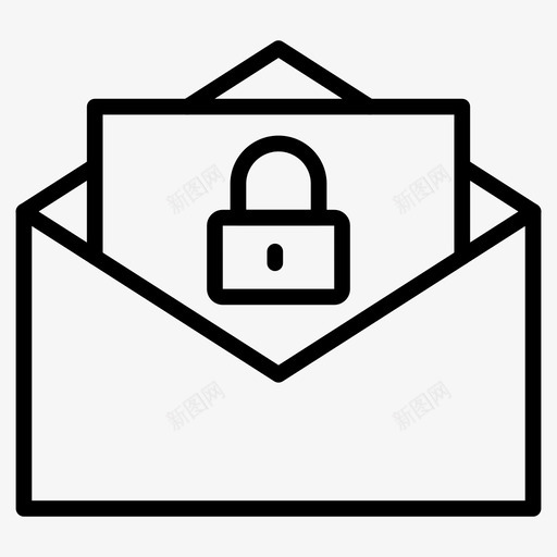 安全邮件信封锁图标svg_新图网 https://ixintu.com 64像素 internet 保护 信封 安全 安全线 标志 标志符 符号 邮件