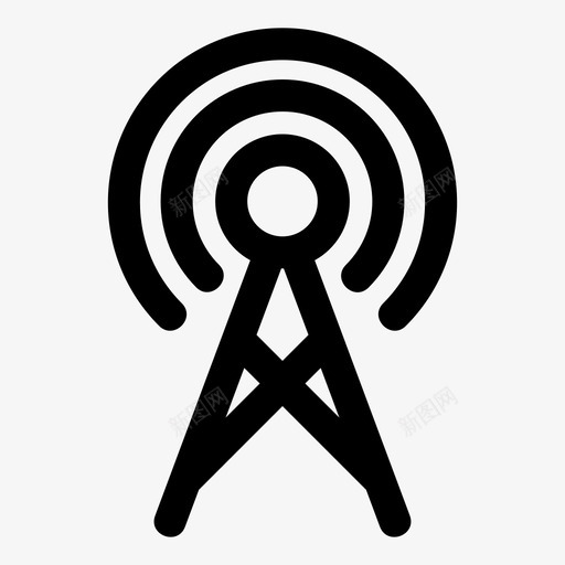 无线蜂窝连接图标svg_新图网 https://ixintu.com 信号 无线 网络 蜂窝 连接