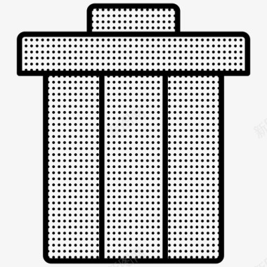 垃圾桶删除办公室点图标图标
