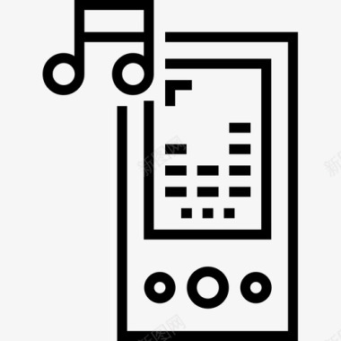 音乐播放器电子38线性图标图标