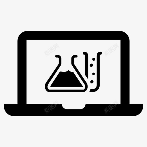 笔记本电脑化学学习图标svg_新图网 https://ixintu.com 化学 在线 学习 教育1 科学 科学实验 笔记本电脑