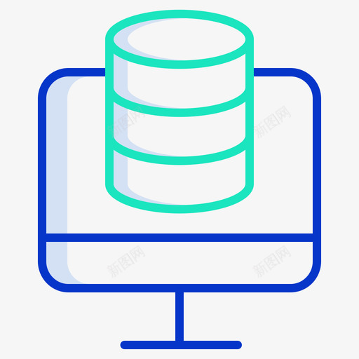 数据库网站服务器和主机5轮廓颜色图标svg_新图网 https://ixintu.com 主机 数据库 服务器 网站 轮廓 颜色