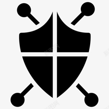 网络安全网络防病毒网络保护图标图标