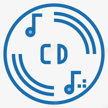 Cd音乐85蓝色图标图标