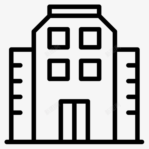 建筑房地产126线性图标svg_新图网 https://ixintu.com 建筑 房地产126 线性