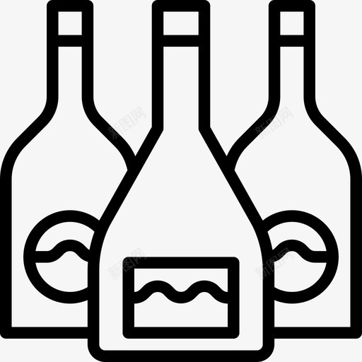 瓶子生日派对26直系图标svg_新图网 https://ixintu.com 派对 瓶子 生日 直系