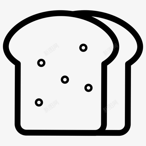 吐司面包面包片图标svg_新图网 https://ixintu.com 三明治 吐司 图标 快餐 水果 点心 系列 蔬菜 面包 面包片 食物