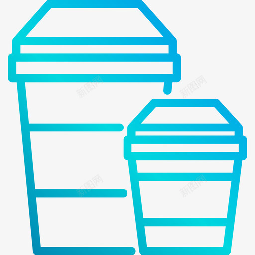 咖啡杯食品和饮料6线性梯度图标svg_新图网 https://ixintu.com 咖啡杯 梯度 线性 食品 饮料