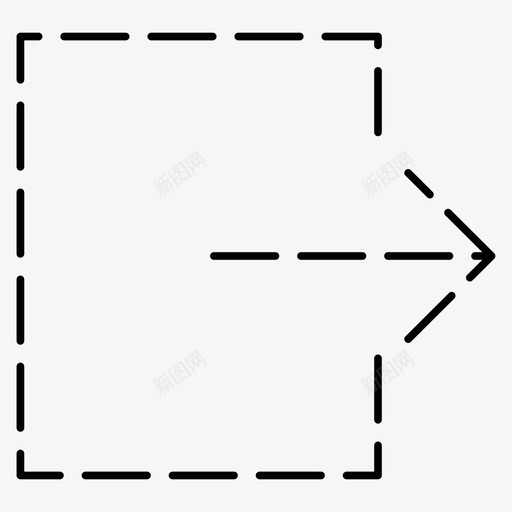 退出注销基本用户界面虚线图标svg_新图网 https://ixintu.com 基本用户界面虚线 注销 退出