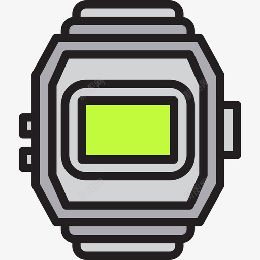 手表复古小工具7线性颜色图标svg_新图网 https://ixintu.com 复古小工具7 手表 线性颜色