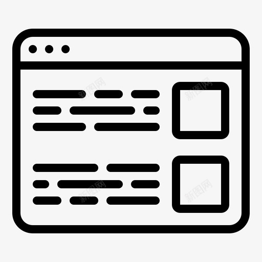 网站文章布局原型图标svg_新图网 https://ixintu.com 原型 布局 文章 用户界面 电脑原型 线框 网站 网页设计