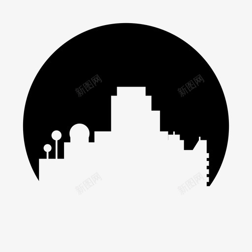 城市建筑办公室图标svg_新图网 https://ixintu.com 办公室 城市 城市圈形状 天际线 建筑