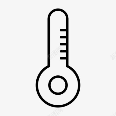 温度计冷温图标图标