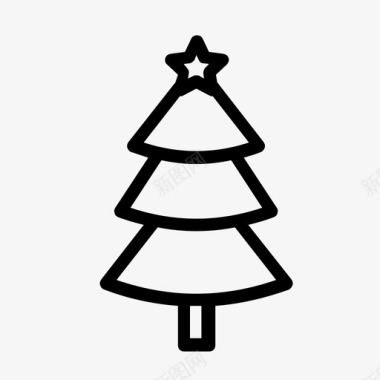 树灯泡圣诞节图标图标