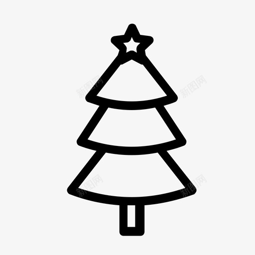 树灯泡圣诞节图标svg_新图网 https://ixintu.com 圣诞线字形 圣诞节 树 灯 灯泡 聚会 装饰