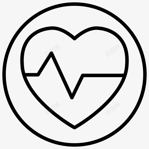 心跳血压心率图标svg_新图网 https://ixintu.com 医疗器械 心率 心跳 脉搏 血压