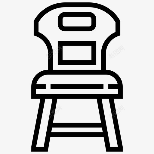 椅子装饰家具图标svg_新图网 https://ixintu.com 室内 家具 家居装饰线 椅子 装饰