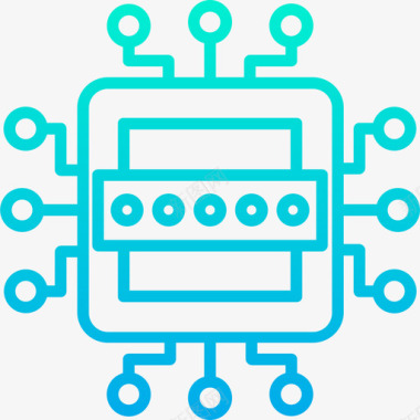 Cpu网络安全12梯度图标图标