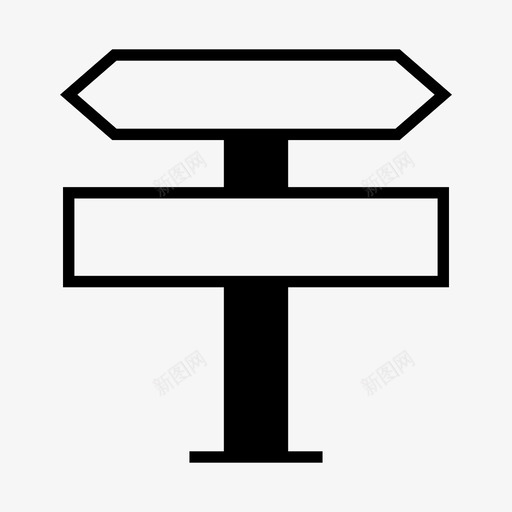 SignPostdirectionpole图标svg_新图网 https://ixintu.com SignPost direction pole signage street