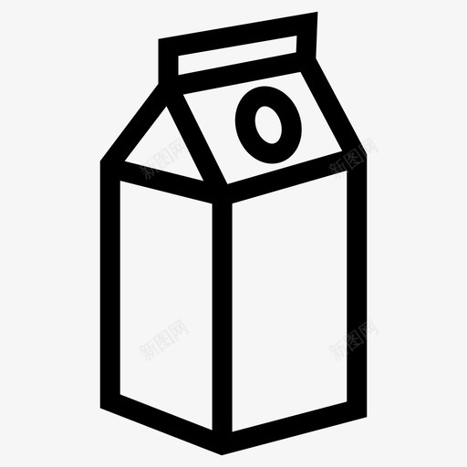 牛奶盒牛奶容器牛奶包装图标svg_新图网 https://ixintu.com 牛奶包装 牛奶容器 牛奶盒
