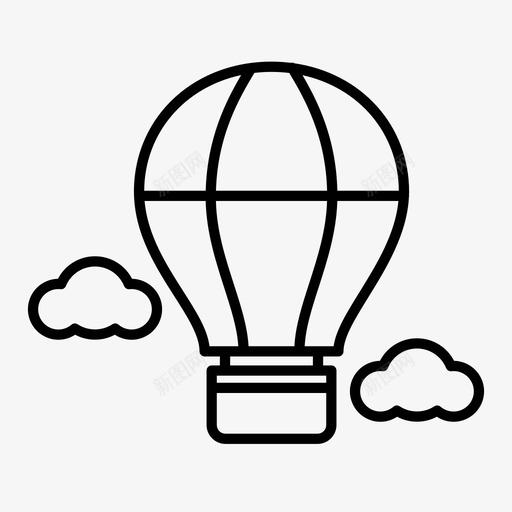 热气球假日天空图标svg_新图网 https://ixintu.com 假日 假期 天空 旅行 暑假 热气球