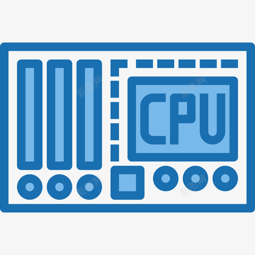 主板计算机26蓝色图标svg_新图网 https://ixintu.com 主板 蓝色 计算机