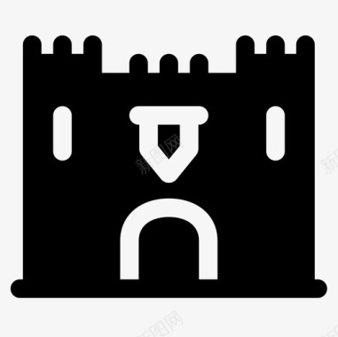 城堡房屋类型15已填充图标图标