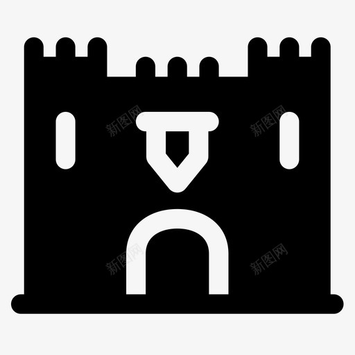 城堡房屋类型15已填充图标svg_新图网 https://ixintu.com 城堡 填充 房屋 类型