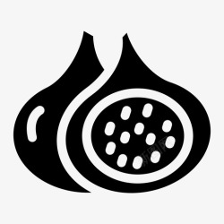 半个无花果无花果切花无花果食物图标高清图片