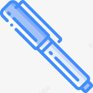 钢笔文具59蓝色图标图标