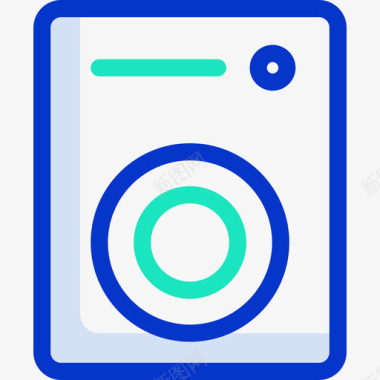 洗衣机135号酒店轮廓颜色图标图标