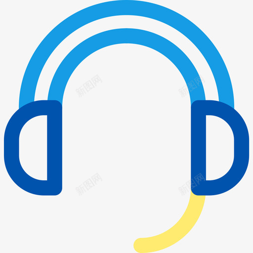 耳机24小时客户服务线性彩色图标svg_新图网 https://ixintu.com 24小时 客户服务 彩色 线性 耳机