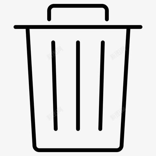 垃圾桶删除废物图标svg_新图网 https://ixintu.com 删除 垃圾桶 废物 用户界面