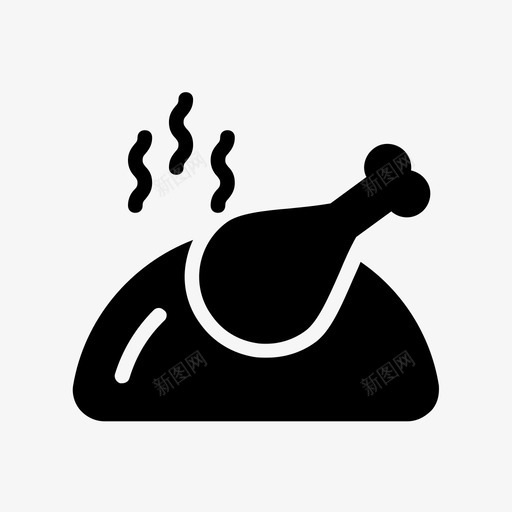 鸡肉吃食物图标svg_新图网 https://ixintu.com 吃 圣诞线雕文 热 食物 餐 鸡肉