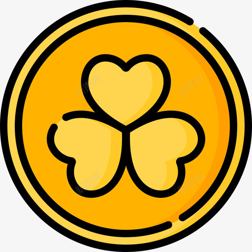爱尔兰硬币6线形颜色图标svg_新图网 https://ixintu.com 6 爱尔兰硬币 线形颜色