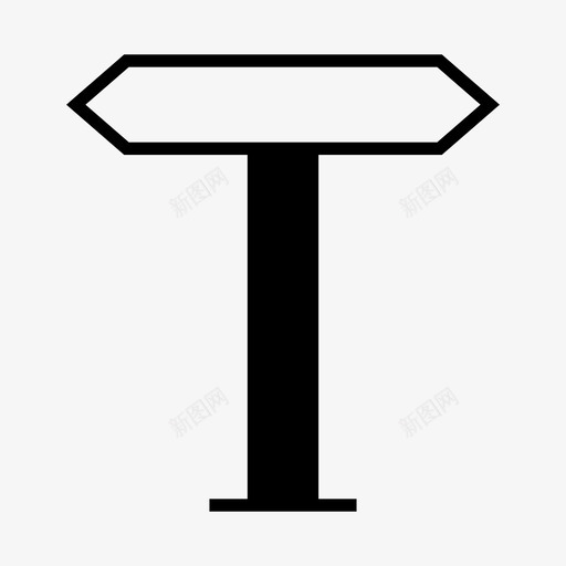 SignPostdirectionpole图标svg_新图网 https://ixintu.com SignPost direction pole signage street