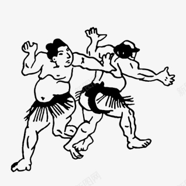 相扑斗士格斗运动图标图标