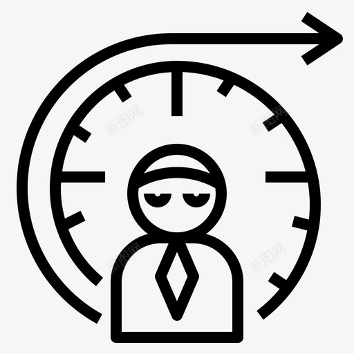 未来时钟预测图标svg_新图网 https://ixintu.com 人生 导师 时钟 时间 未来 计划 预测