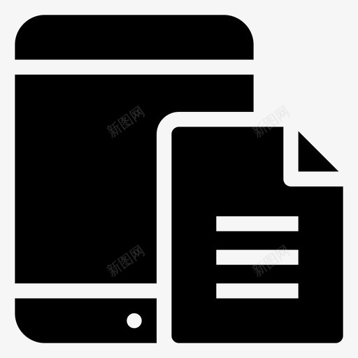 文件文档办公室图标svg_新图网 https://ixintu.com 业务 办公室 文件 文档 智能手机 纸张