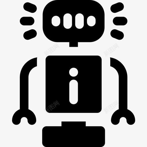 机器人机器人37填充图标svg_新图网 https://ixintu.com 填充 机器人