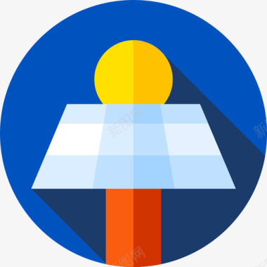 太阳能电池板荷兰13号扁平图标图标