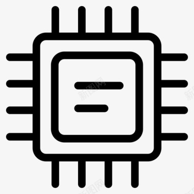 cpu微芯片处理器图标图标