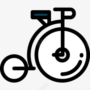 自行车hipster13颜色省略图标图标