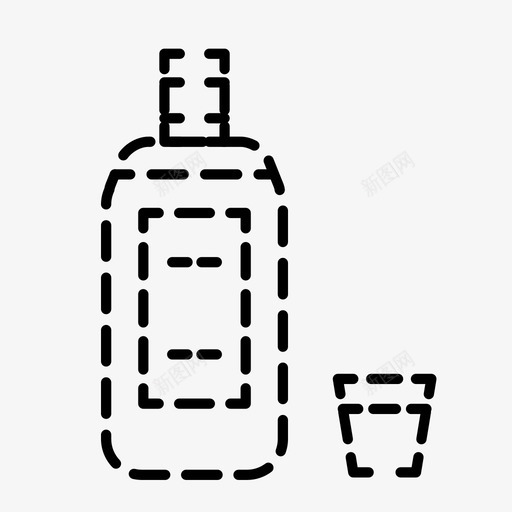 瓶子酒饮料图标svg_新图网 https://ixintu.com 假期 夏日乐趣 暑假 沙漏 瓶子 酒 饮料