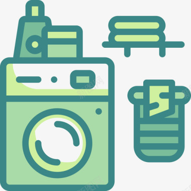 洗衣机家用电子2双色调图标图标