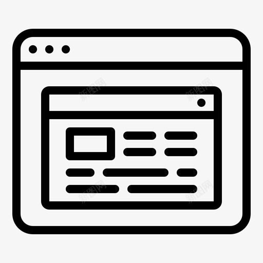 网站窗口布局原型图标svg_新图网 https://ixintu.com 原型 布局 用户界面 电脑原型 窗口 线框 网站 网页设计