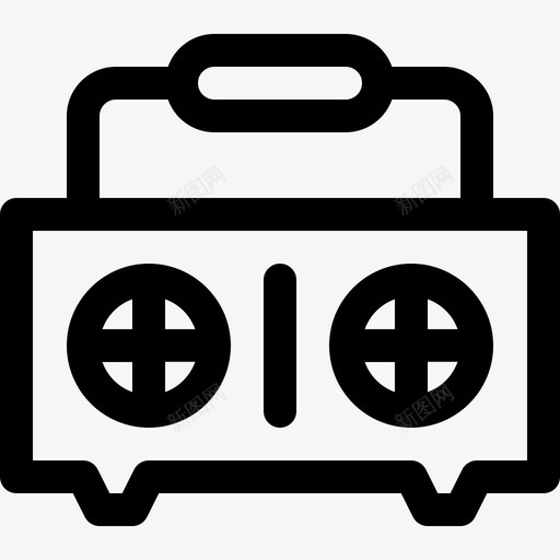 Boombox音频和视频12线性图标svg_新图网 https://ixintu.com Boombox 线性 视频 音频