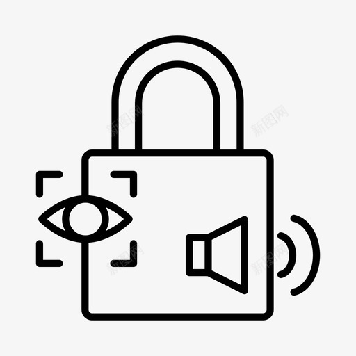 密码锁密码保护图标svg_新图网 https://ixintu.com 保护 安全 密码 密码锁 视网膜 语音